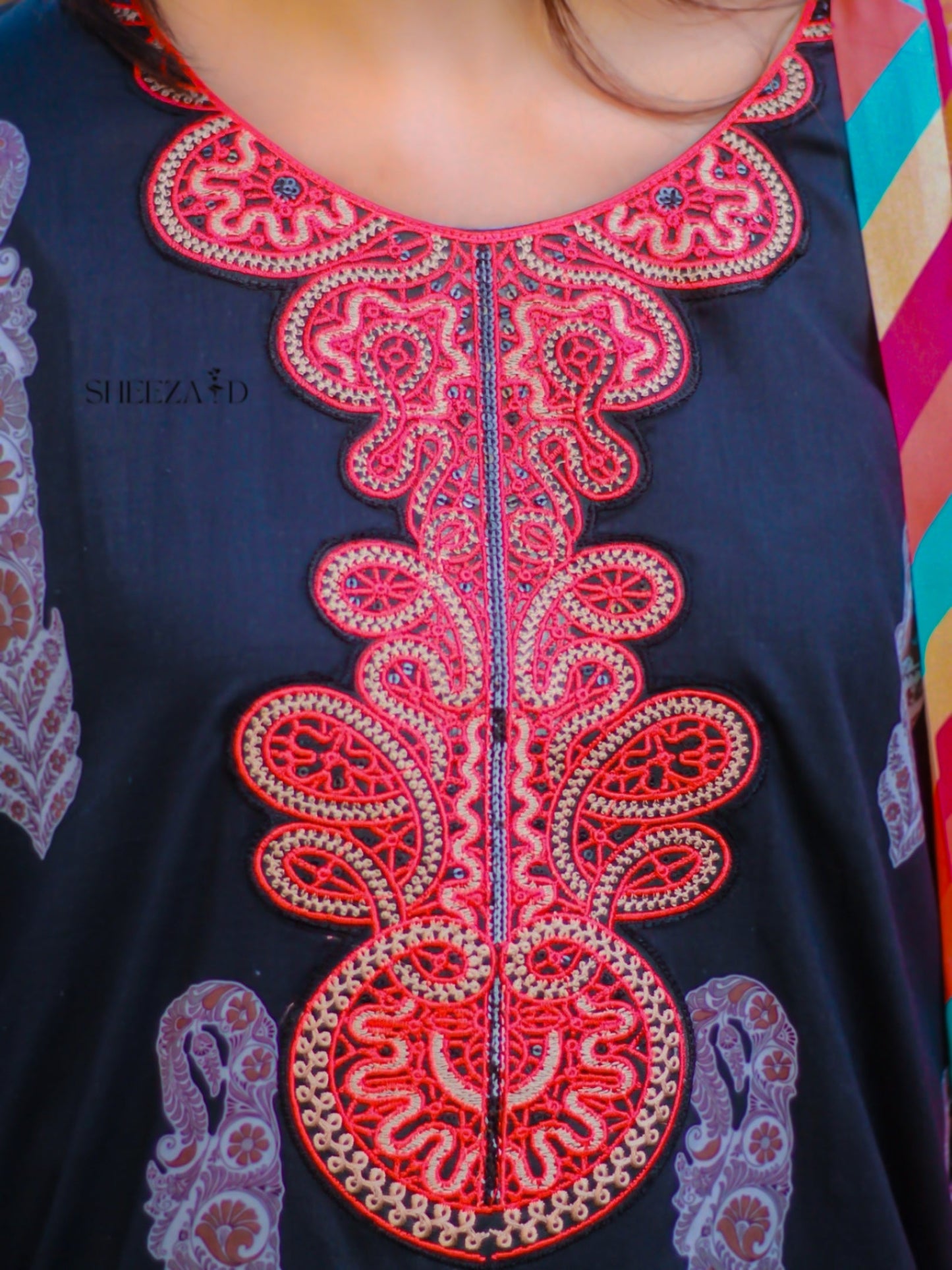 Midnight Bloom 3-Piece Suit | Luxury Printed Lawn SD-PA3-0008
