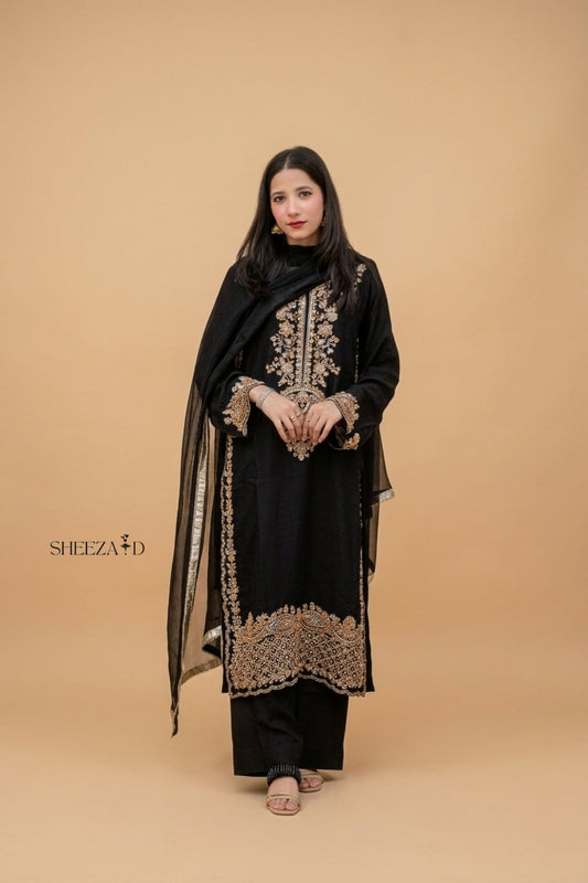 Pure Luxury Handmade Embroidered Zari Silk | SD-SL-26-09