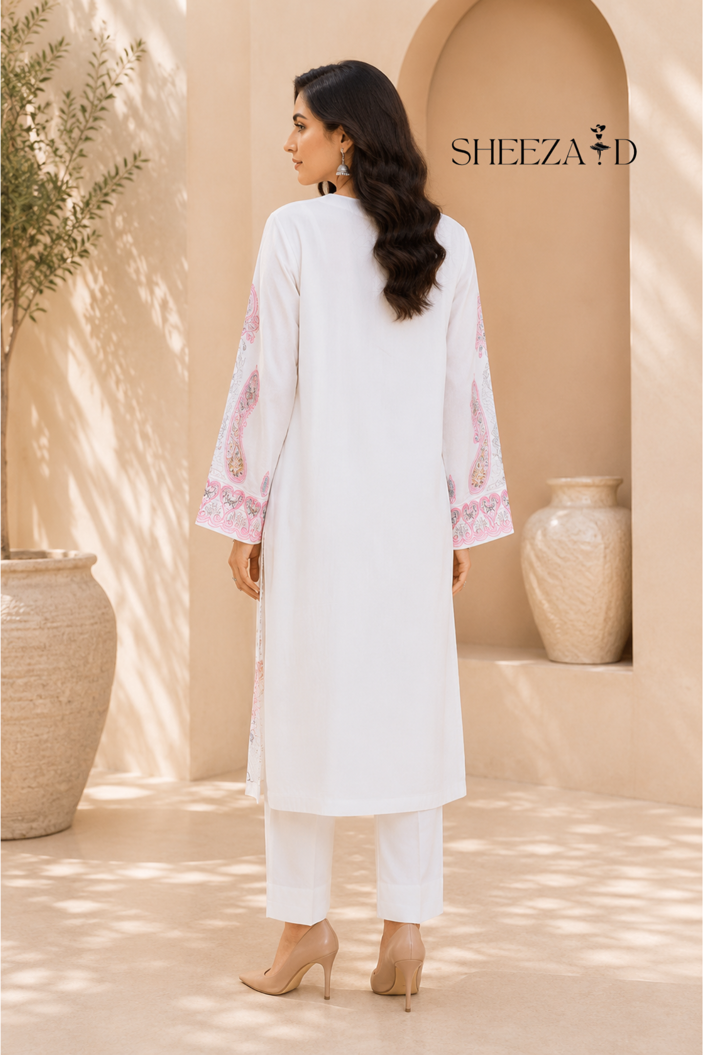 Ivory Whisper Ready to Wear 2 Pcs Embroidered Shirt | SDVL-02