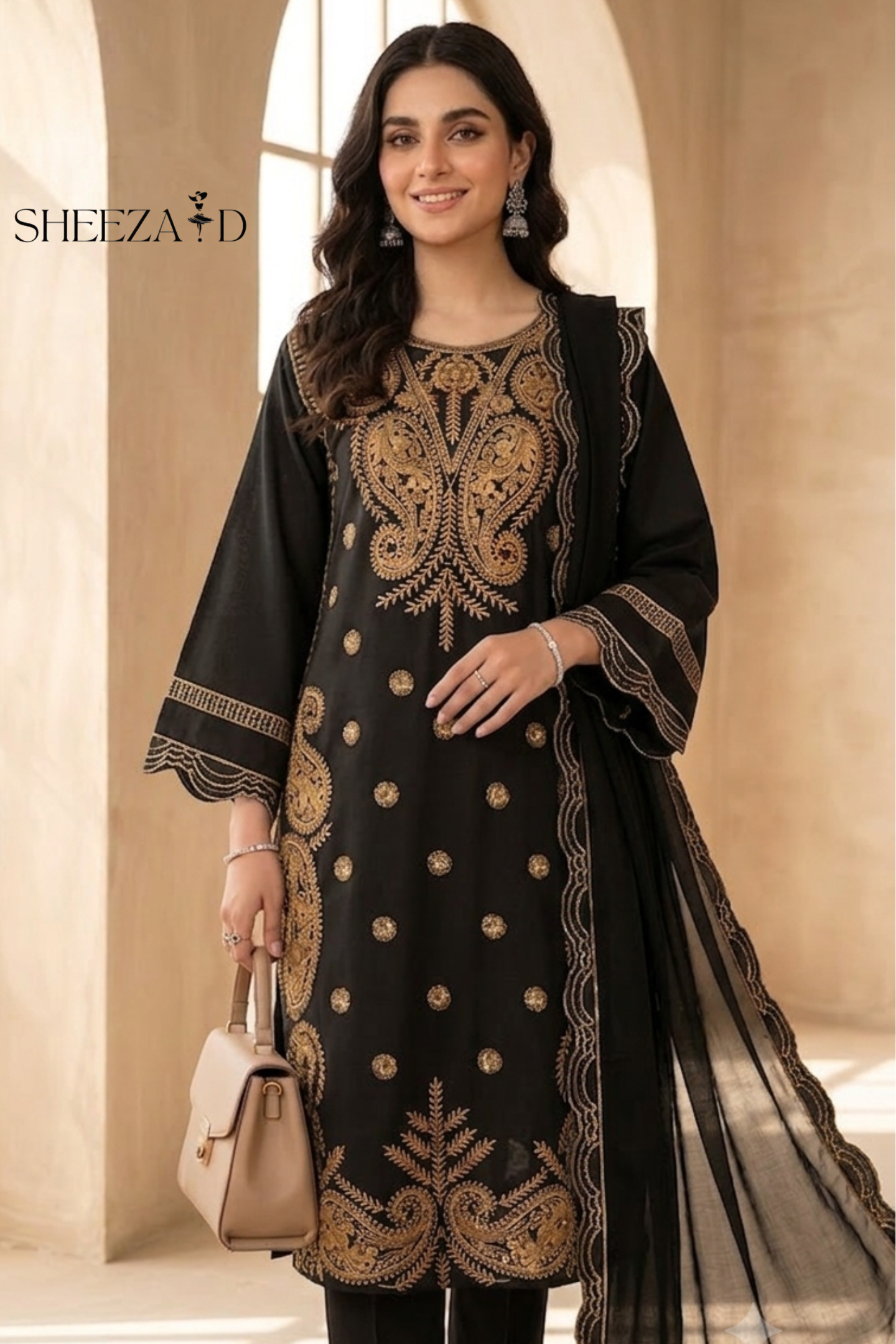 Royal Noir Ready To Wear 3 Pcs Embroidered Viscose | SDVL-05