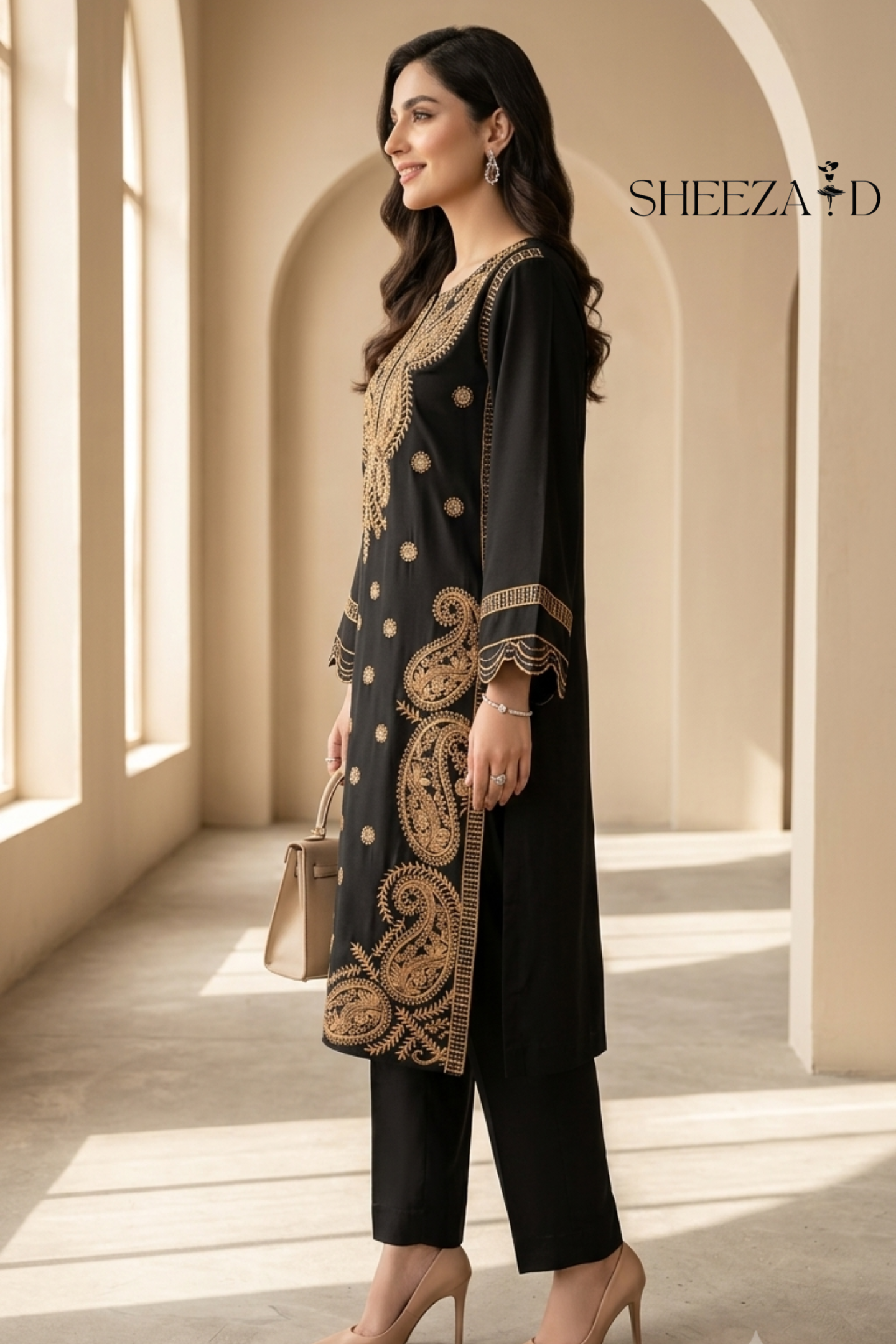 Royal Noir Ready To Wear 3 Pcs Embroidered Viscose | SDVL-05